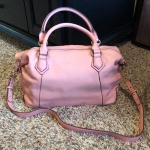 Ora Delphine dusty pink leather handbag